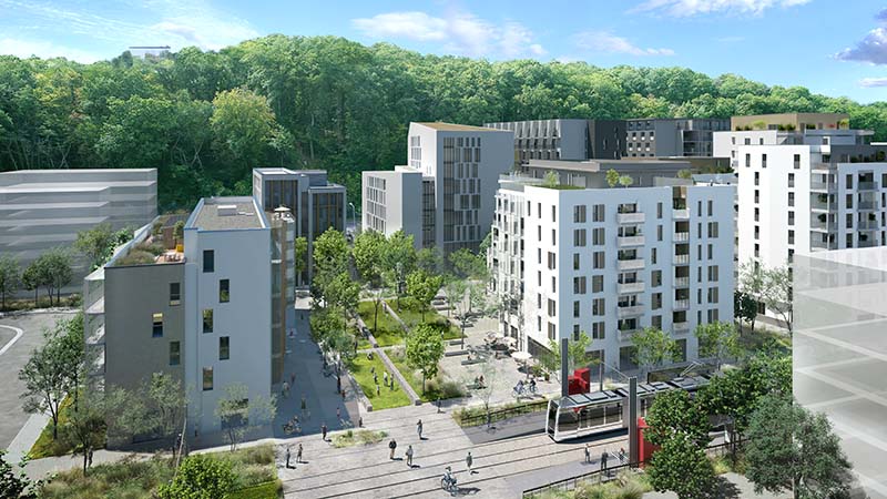 Le futur éco-quartier Rive Sud à Tours, un programme LELIEVRE Immobilier et Icade