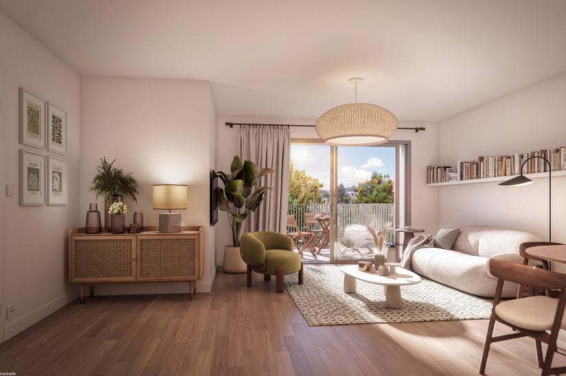 Vue intérieure d'un appartement de la résidence