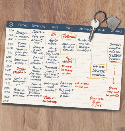 Calendrier chargé quand nous vendons seul un bien immobilier
