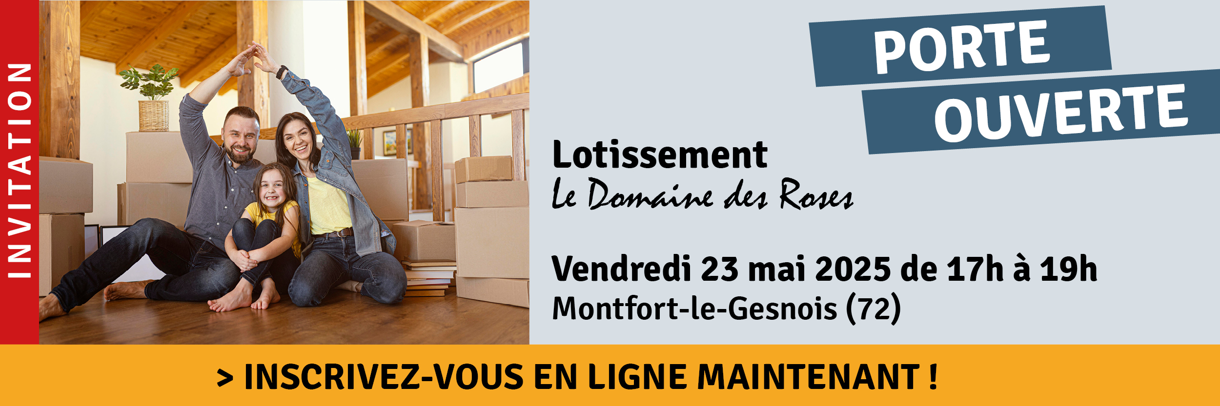 Portes ouvertes terrains à vendre Montfort-le-Gesnois Sarthe