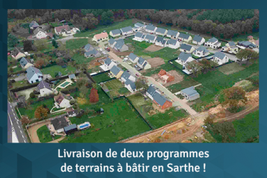 Livraison de deux programmes de terrains à bâtir en Sarthe.