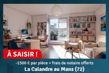 Offre commerciale investissement immobilier programme neuf La Calandre Le Mans