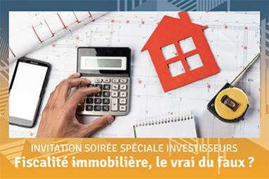 Invitation soirée privée investissement immobilier et fiscalité Le Mans