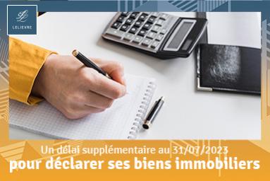 Date limite repoussée pour déclarer ses biens immobiliers