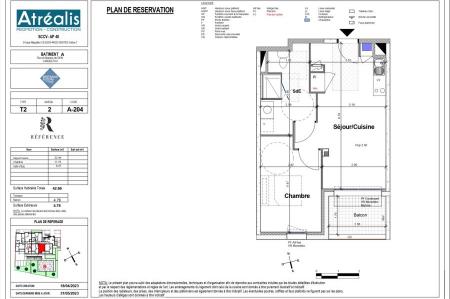 Vente - Appartement 2 pièces 43 m<sup>2</sup>