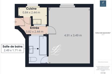 Vente - Appartement 1 pièces 27 m<sup>2</sup>